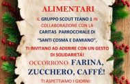 Raccolta beni alimentari.